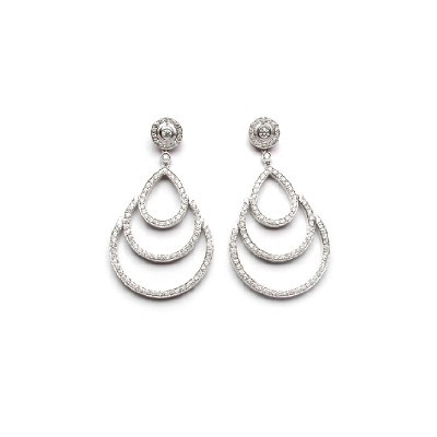 Orecchini Eclisse oro bianco e diamanti [0d38c8fd]