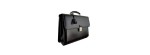 Cartella Nera in Pelle, 3 Scomparti [fcc78679]