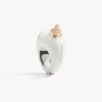 Anello Happy Frog B&W bianco oro rosa e diamanti [28bf54ac]