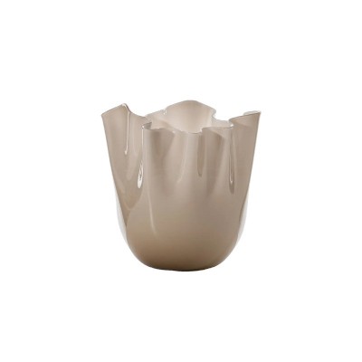 Vaso Fazzoletto Opalino Moka H. 13,5 cm [98c12977]