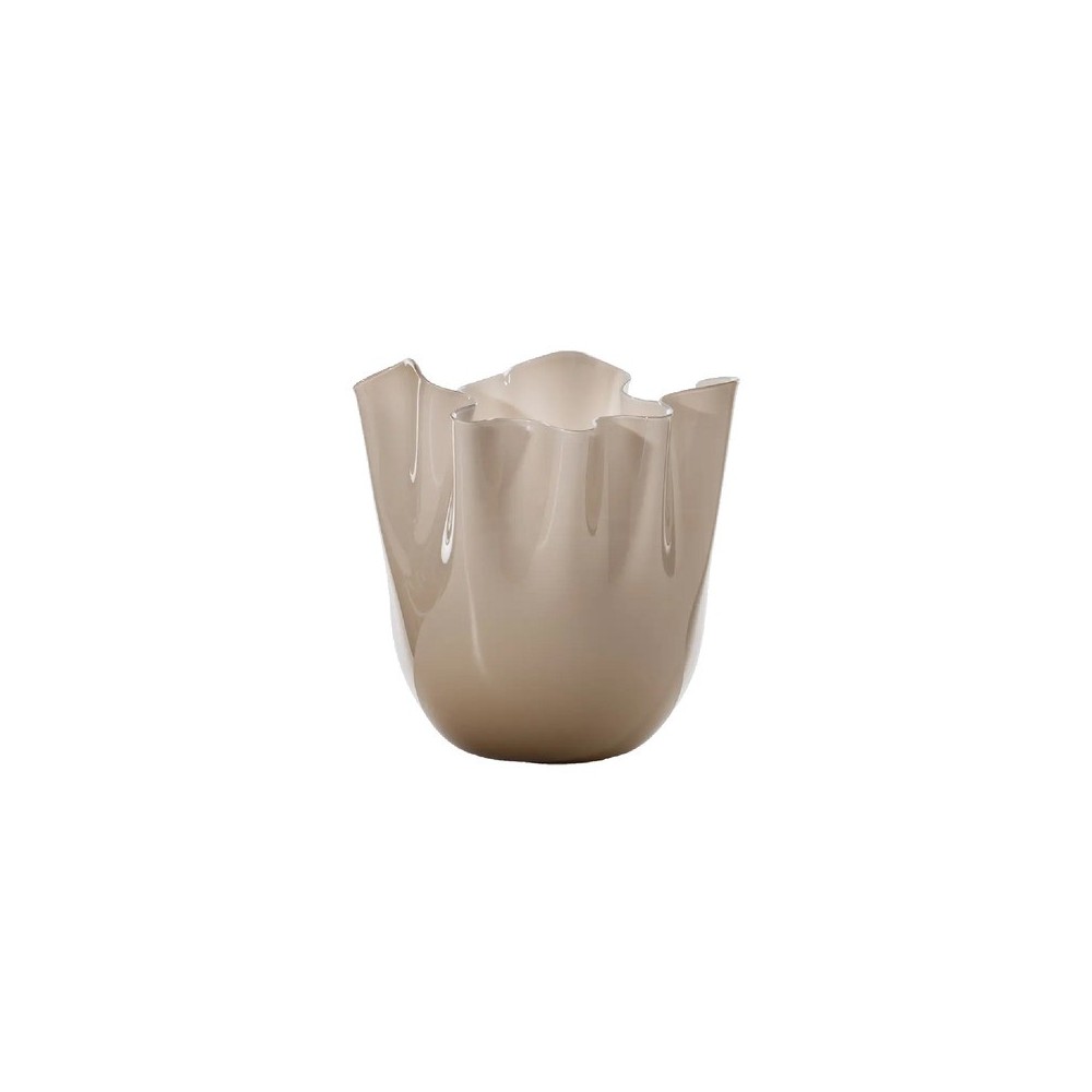 Vaso Fazzoletto Opalino Moka H. 13,5 cm [98c12977]