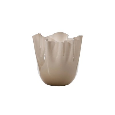 Vaso Fazzoletto Opalino Moka H. 13,5 cm [98c12977]