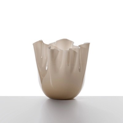 Vaso Fazzoletto Opalino Moka H. 13,5 cm [98c12977]
