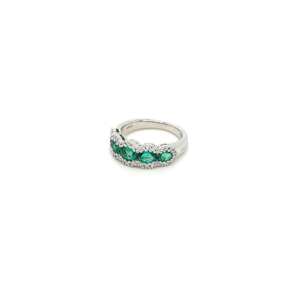 Anello Timeless oro bianco diamanti e smeraldo [8a18cbc9]