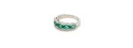 Anello Timeless oro bianco diamanti e smeraldo [533e88c4]