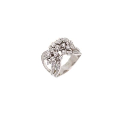 Anello Sophia Loren oro bianco e diamanti [f9af8e13]