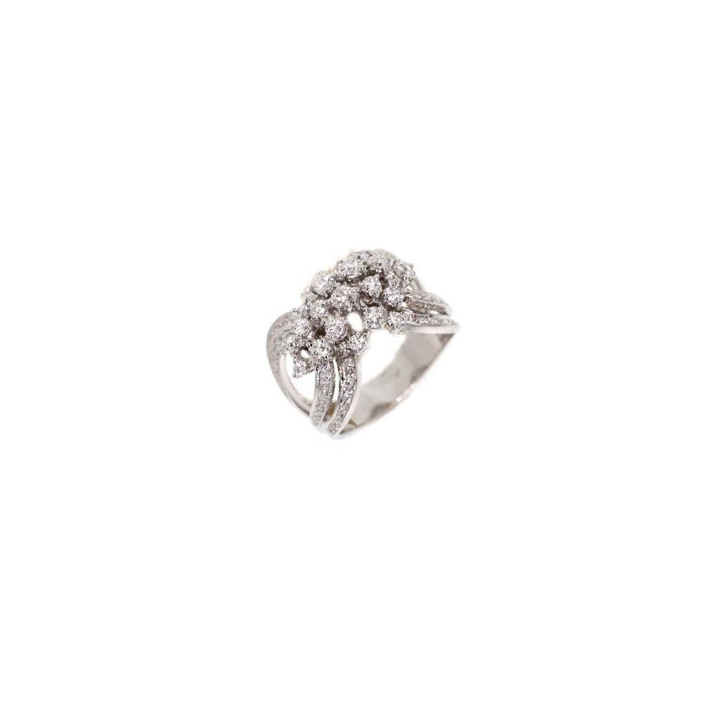 Anello Sophia Loren oro bianco e diamanti [f9af8e13]