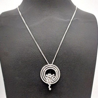 Collana Sophia Loren oro bianco e diamanti [73bcef2b]