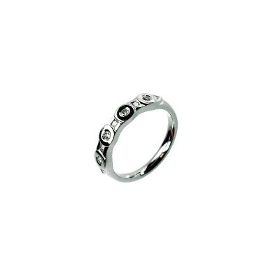 Anello Medieval oro bianco e diamanti [03fbf7aa]