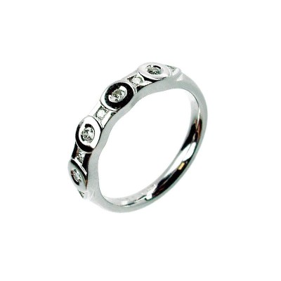 Anello Medieval oro bianco e diamanti [daddb4a7]
