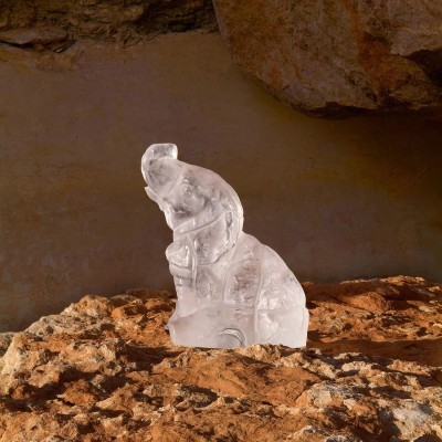 Scultura Elefante in cristallo trasparente [5f200177]