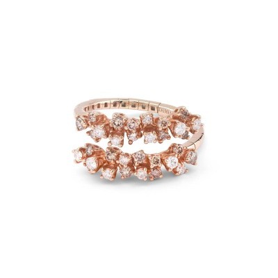 Anello Mimosa oro rosa e diamanti [ee6afb82]