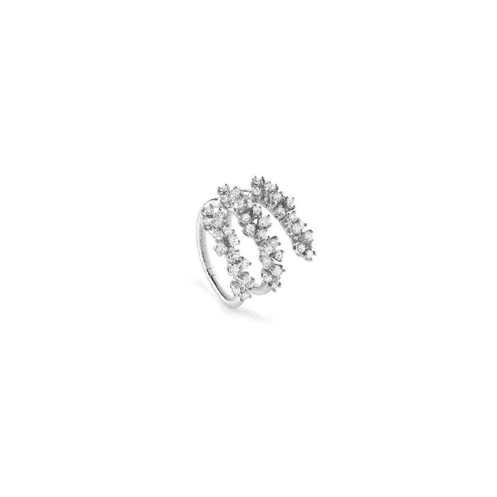 Anello Mimosa oro bianco e diamanti [8e987973]