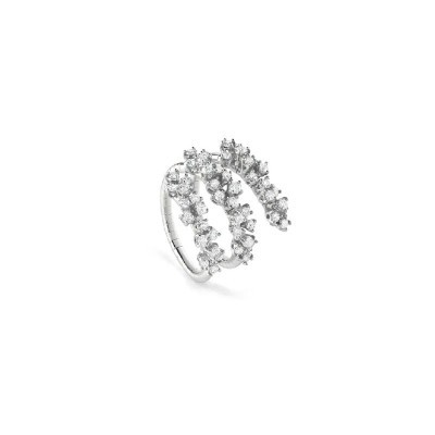 Anello Mimosa oro bianco e diamanti [8e987973]