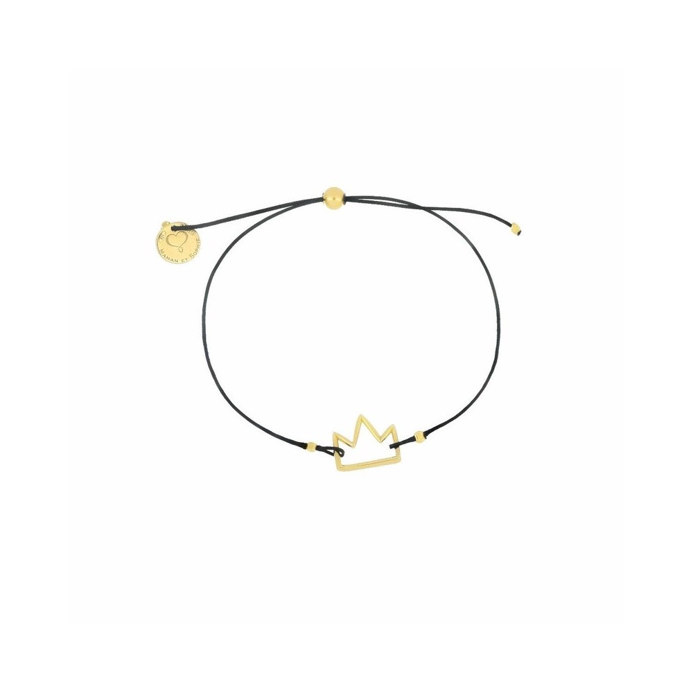 Bracciale filo nero You Corona [27687520]