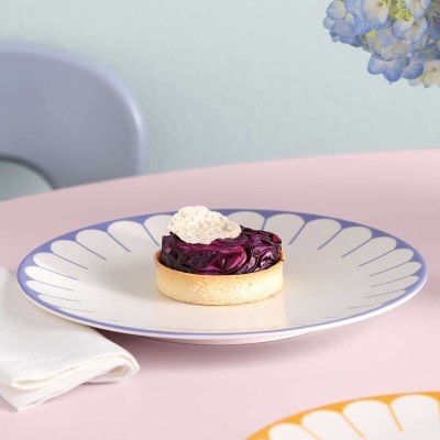 Piatto piano Fleur Blu 26,6 cm [2ffc0ff2]