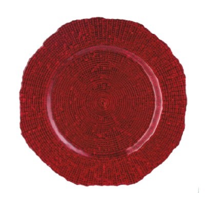 Sottopiatto Aster 33cm Rosso/Silver [6408eabb]