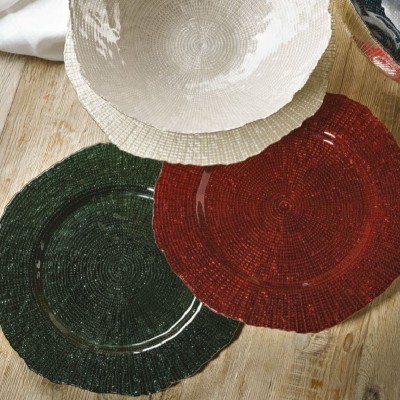 Sottopiatto Aster 33cm Rosso/Silver [6408eabb]