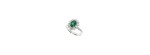 Anello Gemme oro bianco diamanti e smeraldo [3e9f770b]