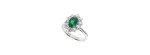 Anello Gemme oro bianco diamanti e smeraldo [094c4186]