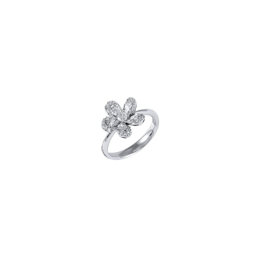 Anello Emozioni oro bianco e diamanti [baeccec3]