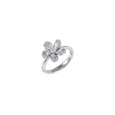 Anello Emozioni oro bianco e diamanti [baeccec3]