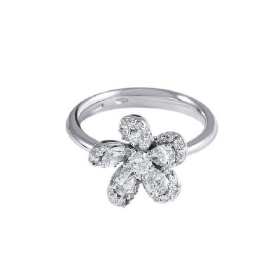 Anello Emozioni oro bianco e diamanti [baeccec3]