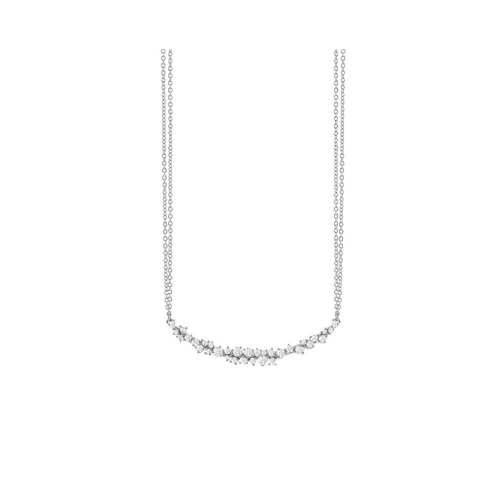 Collana Mimosa oro bianco con diamanti [36fc0520]