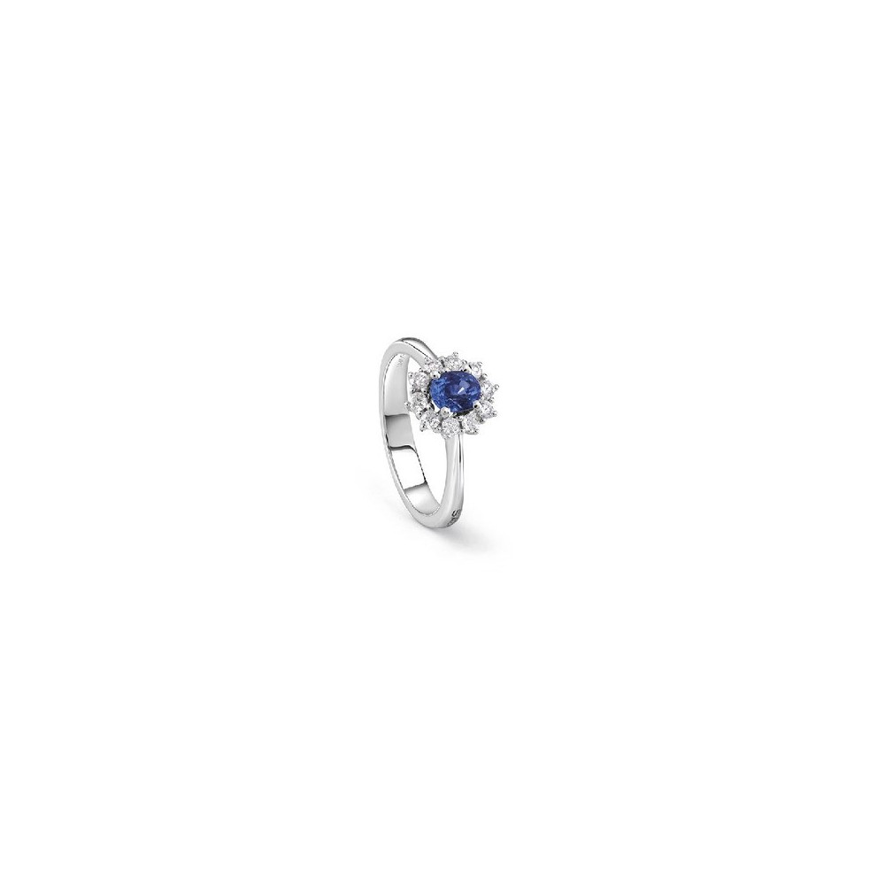 Anello Love For Color oro bianco diamante zaffiro [e8502819]