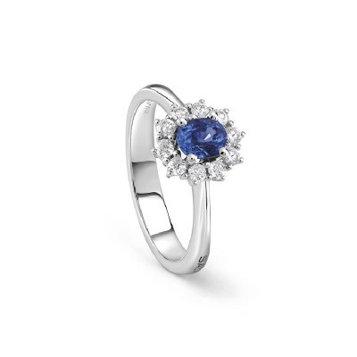 Anello Love For Color oro bianco diamante zaffiro [31766b14]