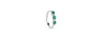 Veretta Classico oro bianco diamanti e smaraldi [7b62877c]
