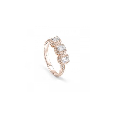 Anello Minou Full Pavè oro rosa diamanti smeraldo [e246f142]