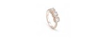 Anello Minou Full Pavè oro rosa diamanti smeraldo [3b60b24f]