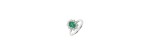 Anello Gemme oro bianco diamanti e smeraldo [d6c47561]
