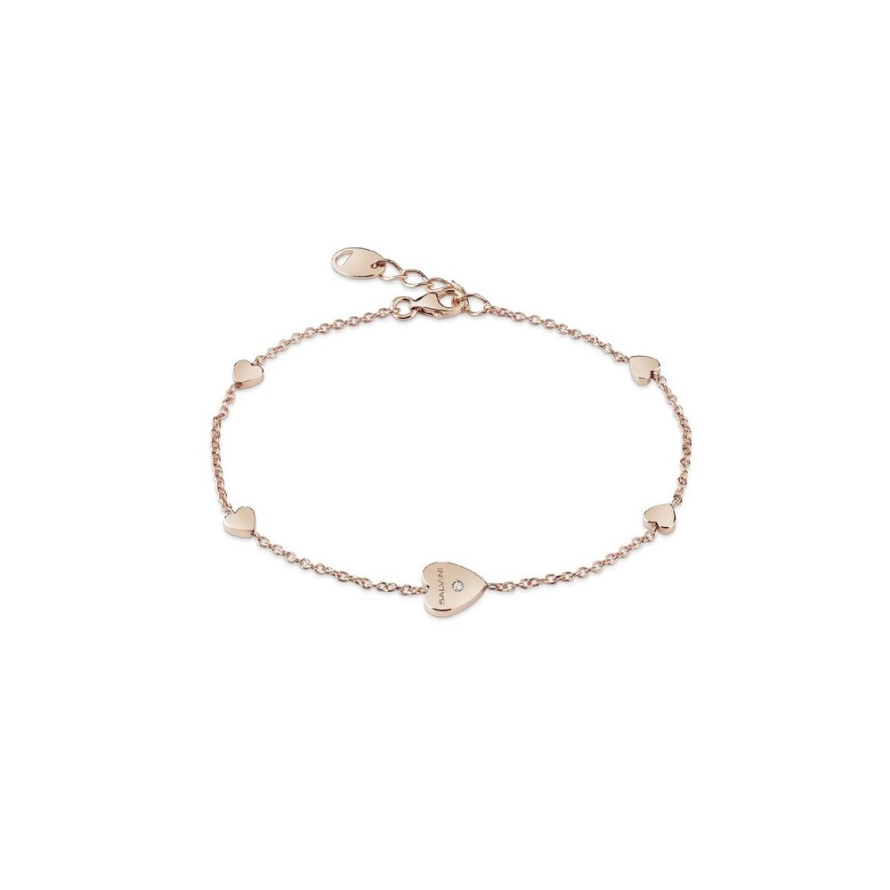 Bracciale I Segni oro rosa 9kt con diamante [f42ad268]