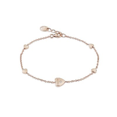 Bracciale I Segni oro rosa 9kt con diamante [f42ad268]
