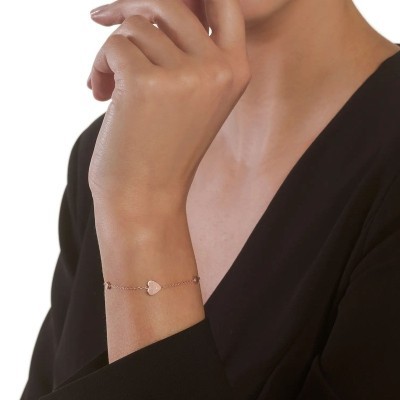 Bracciale I Segni oro rosa 9kt con diamante [f42ad268]