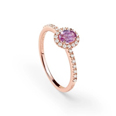 Anello Dora oro rosa diamanti e zaffiri rosa [831bbbee]