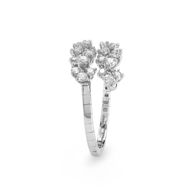 Anello Mimosa oro bianco con diamanti [a7dc584c]