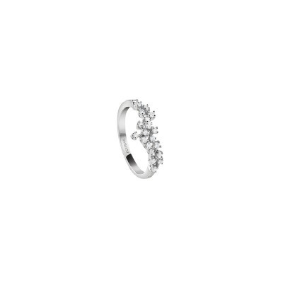 Anello Mimosa oro bianco e diamanti [c64d161a]