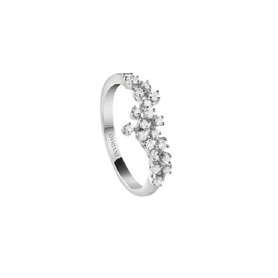Anello Mimosa oro bianco e diamanti [1f6b5517]