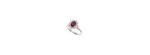 Anello Gemme oro bianco diamanti e rubino [ce3684ee]