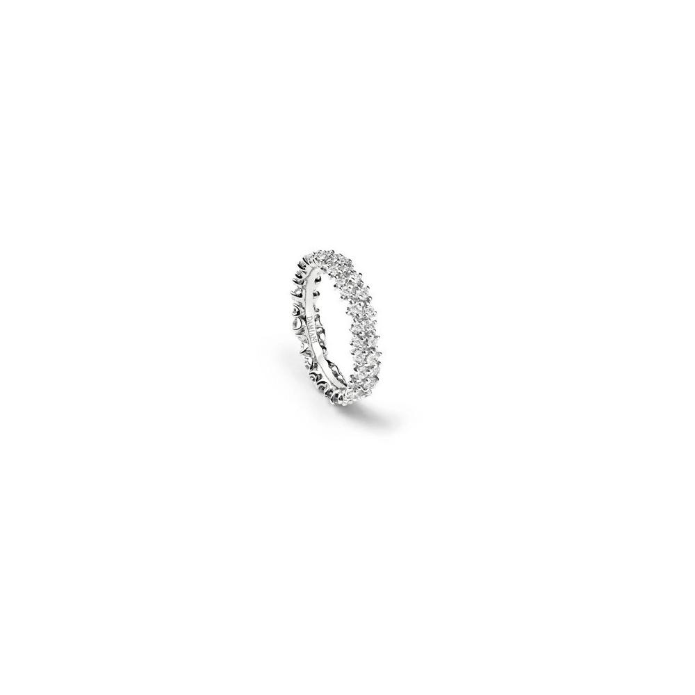 Anello Mimosa oro bianco e diamanti [537ae828]