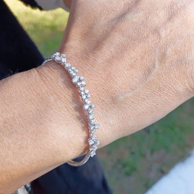 Bracciale Mimosa oro bianco e diamanti [58813b49]