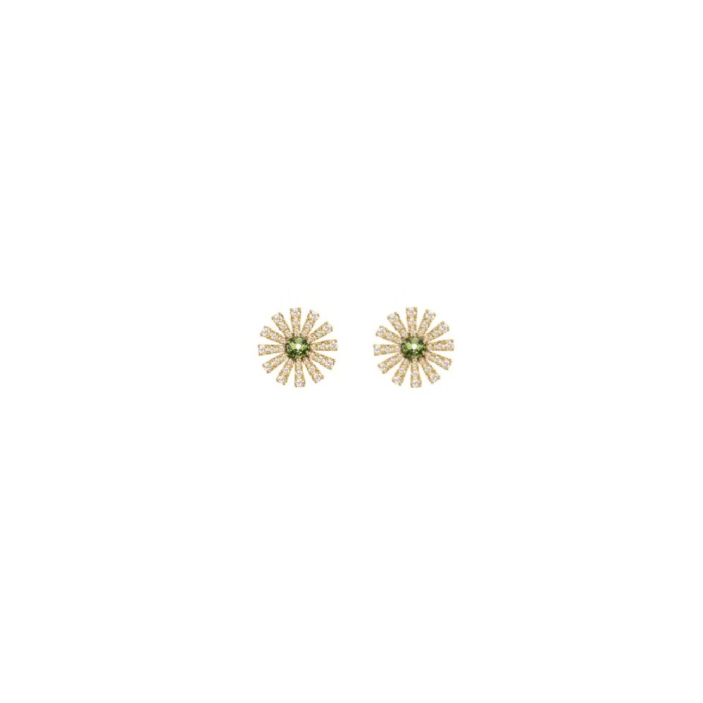 Orecchini Margherita oro giallo diamanti tsavorite [df92da02]