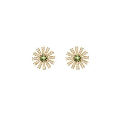 Orecchini Margherita oro giallo diamanti tsavorite [06b4990f]