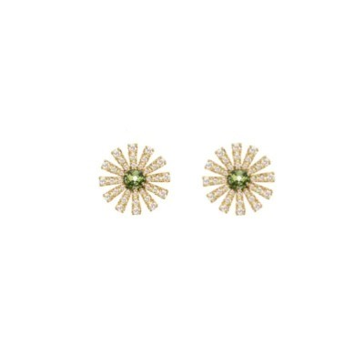 Orecchini Margherita oro giallo diamanti tsavorite [06b4990f]