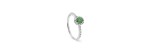 Anello Dora oro bianco diamanti e smeraldo [844a5c44]