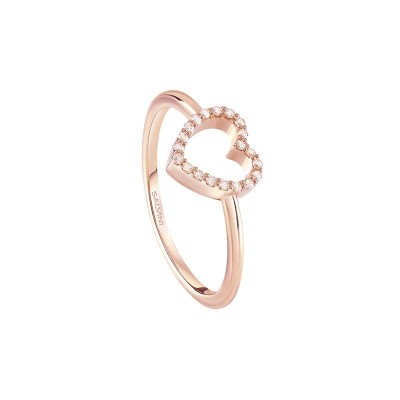 Anello I Segni Cuore oro rosa e diamanti [5e44e7ab]