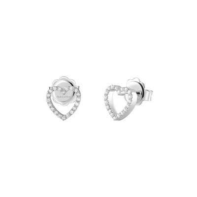 Orecchini I Segni Cuore oro bianco e diamanti [72ce69c0]